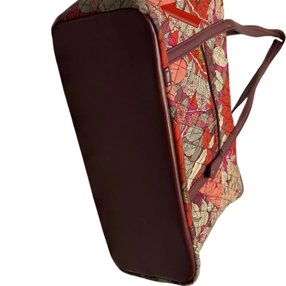 Vera Bradley Red/Pink Bohemian Blooms Purse Tote Bag Women's Multicolor Floral